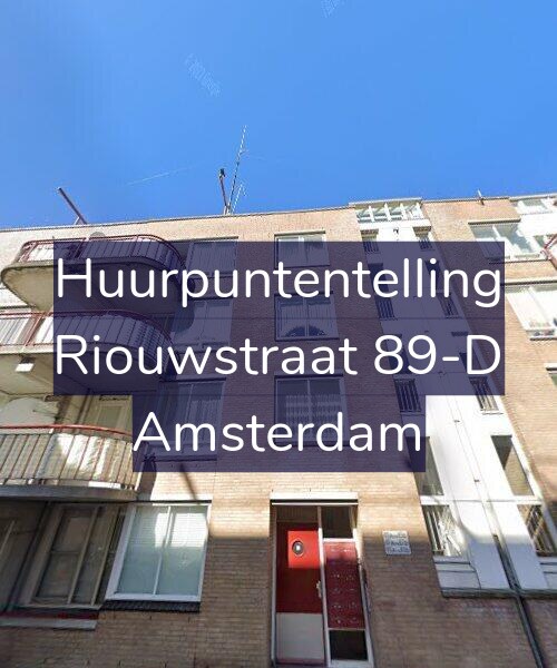 Foto gevel Huurpuntentelling voor Riouwstraat 89-D, Amsterdam