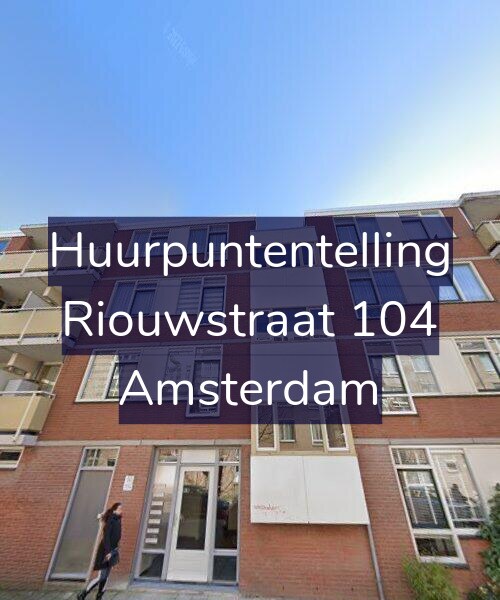 Foto gevel Huurpuntentelling voor Riouwstraat 104, Amsterdam