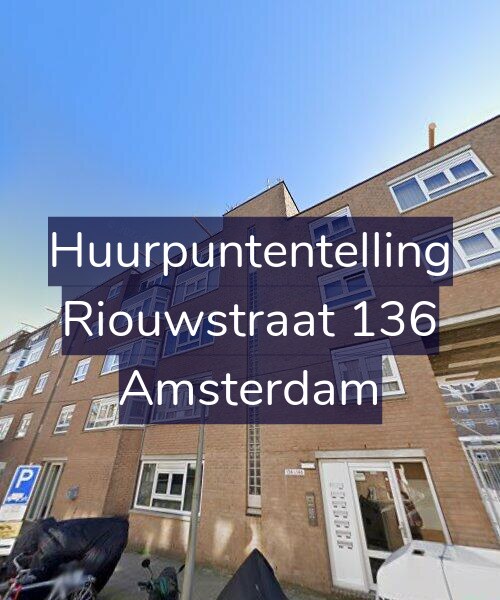 Foto gevel Huurpuntentelling voor Riouwstraat 136, Amsterdam