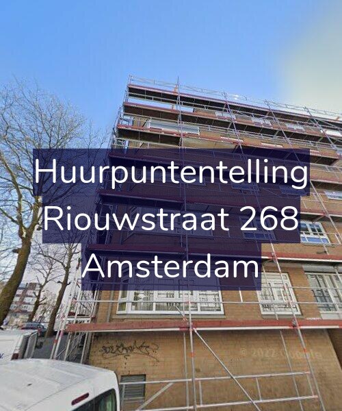 Foto gevel Huurpuntentelling voor Riouwstraat 268, Amsterdam