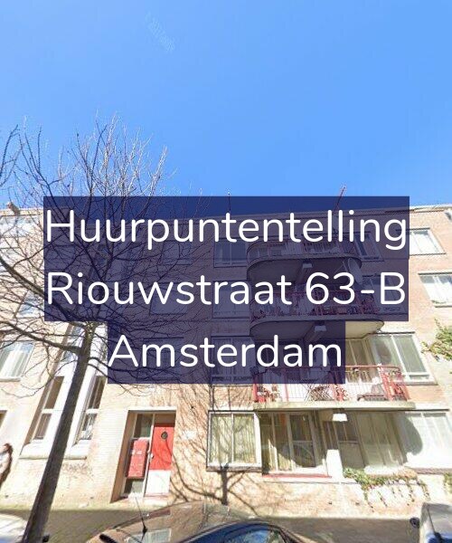 Foto gevel Huurpuntentelling voor Riouwstraat 63-B, Amsterdam