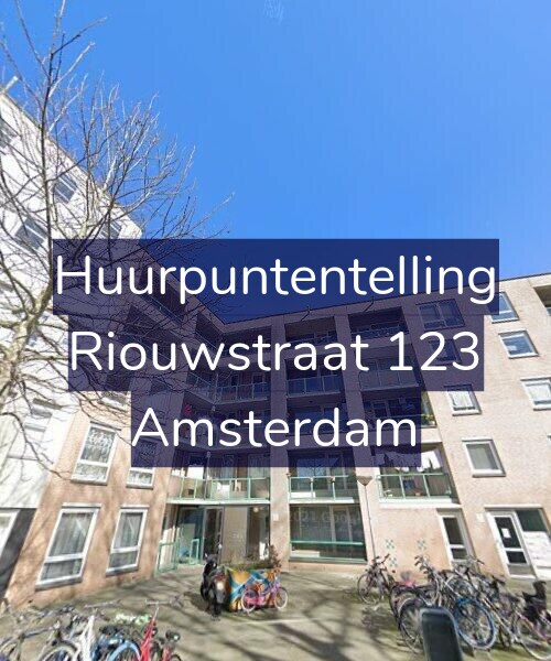 Foto gevel Huurpuntentelling voor Riouwstraat 123, Amsterdam