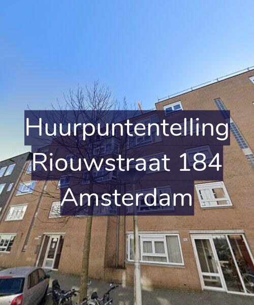 Foto gevel Huurpuntentelling voor Riouwstraat 184, Amsterdam