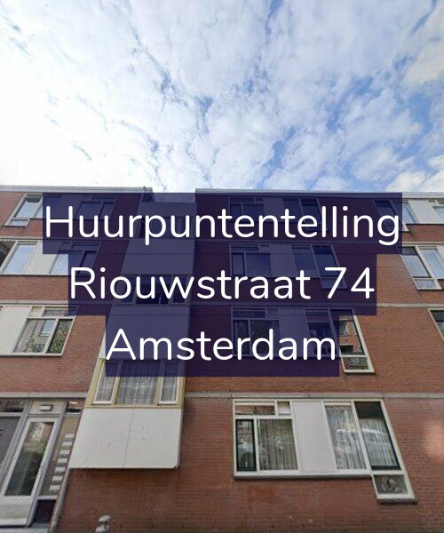 Foto gevel Huurpuntentelling voor Riouwstraat 74, Amsterdam