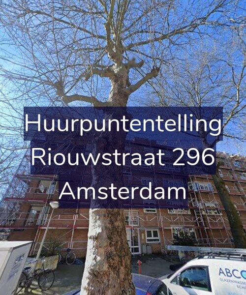 Foto gevel Huurpuntentelling voor Riouwstraat 296, Amsterdam