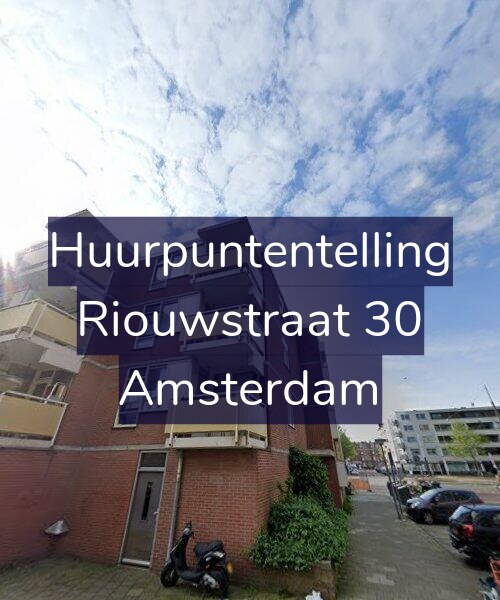 Foto gevel Huurpuntentelling voor Riouwstraat 30, Amsterdam