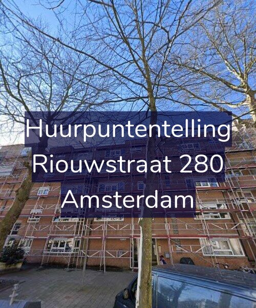 Foto gevel Huurpuntentelling voor Riouwstraat 280, Amsterdam