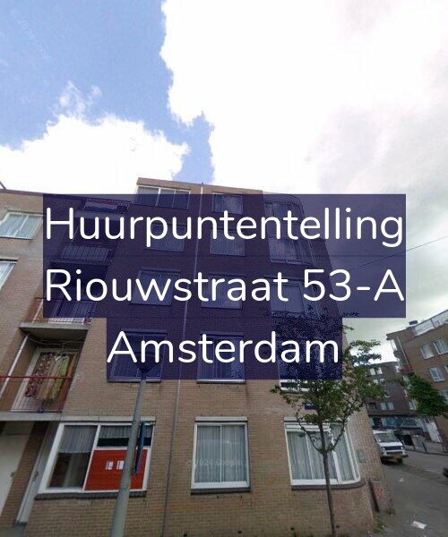 Foto gevel Huurpuntentelling voor Riouwstraat 53-A, Amsterdam
