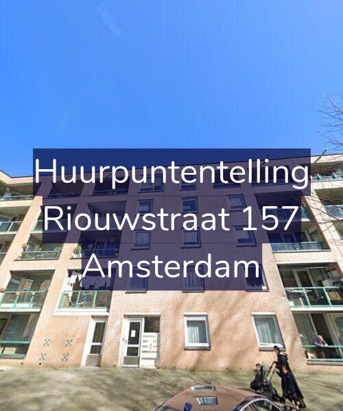 Foto gevel Huurpuntentelling voor Riouwstraat 157, Amsterdam