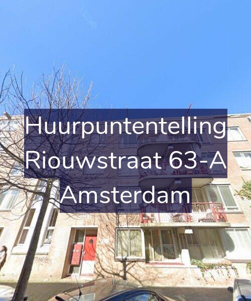 Foto gevel Huurpuntentelling voor Riouwstraat 63-A, Amsterdam