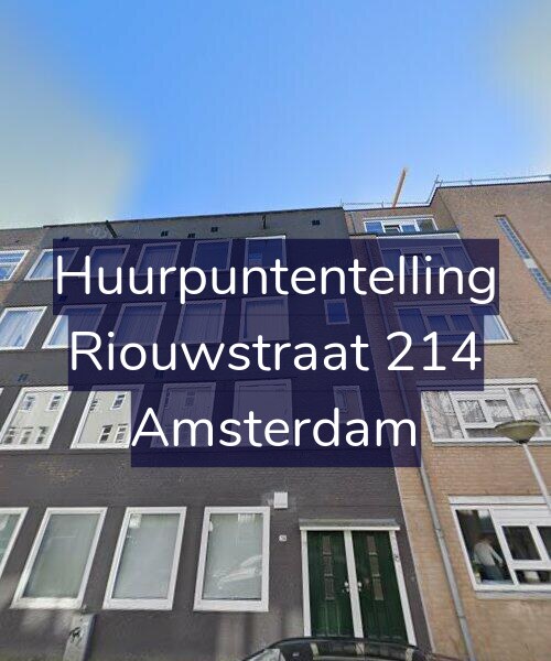 Foto gevel Huurpuntentelling voor Riouwstraat 214, Amsterdam