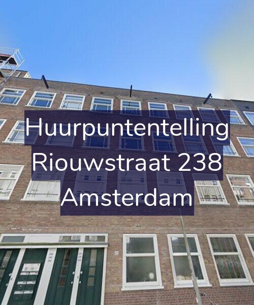 Foto gevel Huurpuntentelling voor Riouwstraat 238, Amsterdam