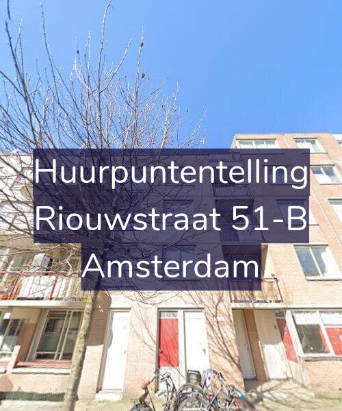 Foto gevel Huurpuntentelling voor Riouwstraat 51-B, Amsterdam