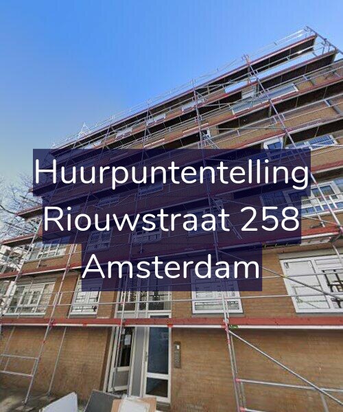 Foto gevel Huurpuntentelling voor Riouwstraat 258, Amsterdam
