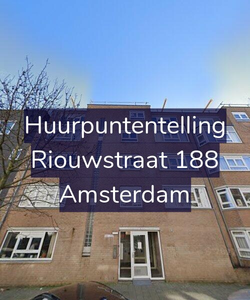 Foto gevel Huurpuntentelling voor Riouwstraat 188, Amsterdam