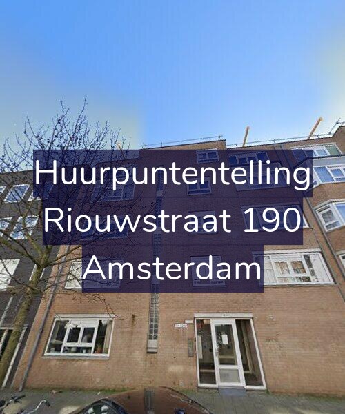 Foto gevel Huurpuntentelling voor Riouwstraat 190, Amsterdam