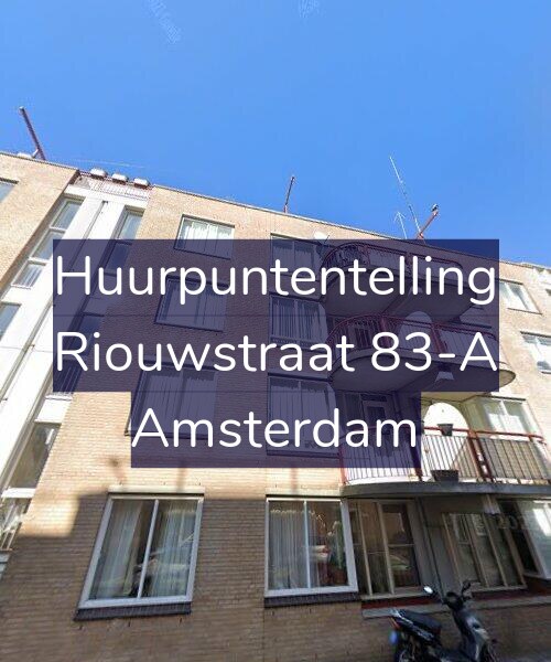 Foto gevel Huurpuntentelling voor Riouwstraat 83-A, Amsterdam