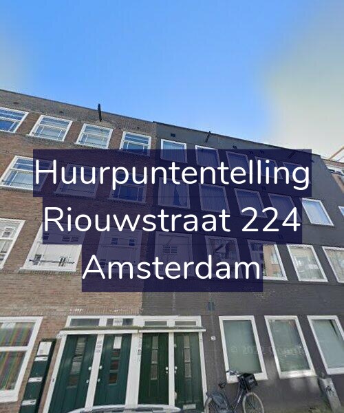Foto gevel Huurpuntentelling voor Riouwstraat 224, Amsterdam