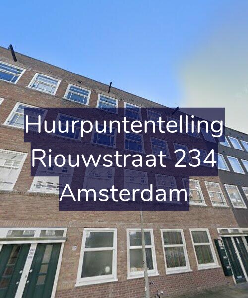 Foto gevel Huurpuntentelling voor Riouwstraat 234, Amsterdam