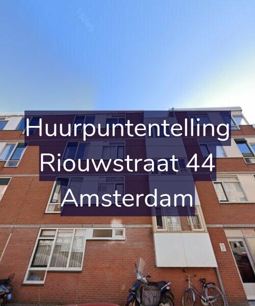 Foto gevel Huurpuntentelling voor Riouwstraat 44, Amsterdam