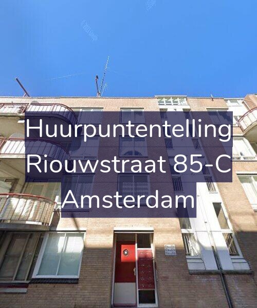 Foto gevel Huurpuntentelling voor Riouwstraat 85-C, Amsterdam