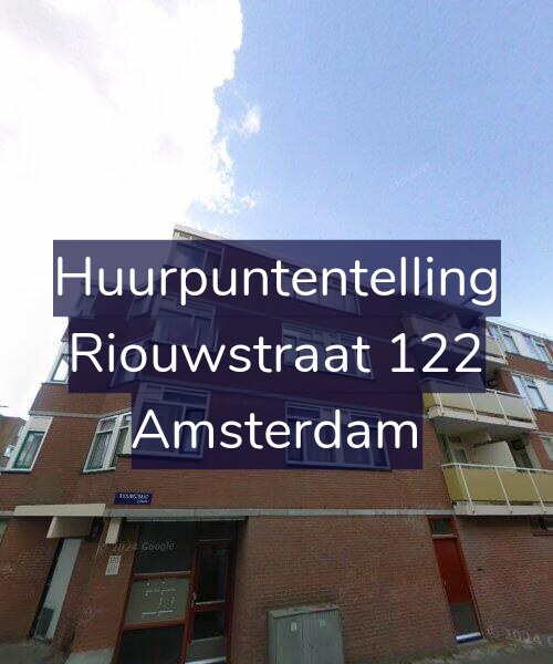 Foto gevel Huurpuntentelling voor Riouwstraat 122, Amsterdam