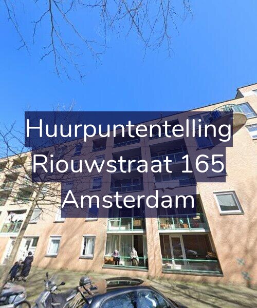 Foto gevel Huurpuntentelling voor Riouwstraat 165, Amsterdam