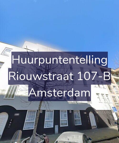 Foto gevel Huurpuntentelling voor Riouwstraat 107-B, Amsterdam