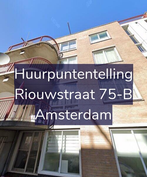 Foto gevel Huurpuntentelling voor Riouwstraat 75-B, Amsterdam