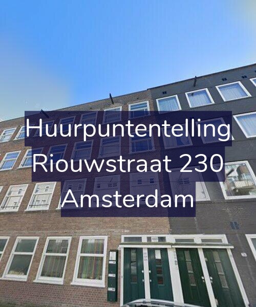 Foto gevel Huurpuntentelling voor Riouwstraat 230, Amsterdam