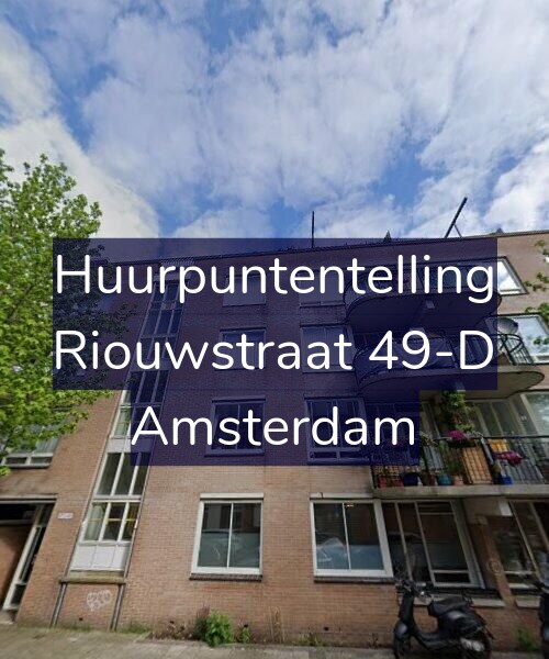 Foto gevel Huurpuntentelling voor Riouwstraat 49-D, Amsterdam