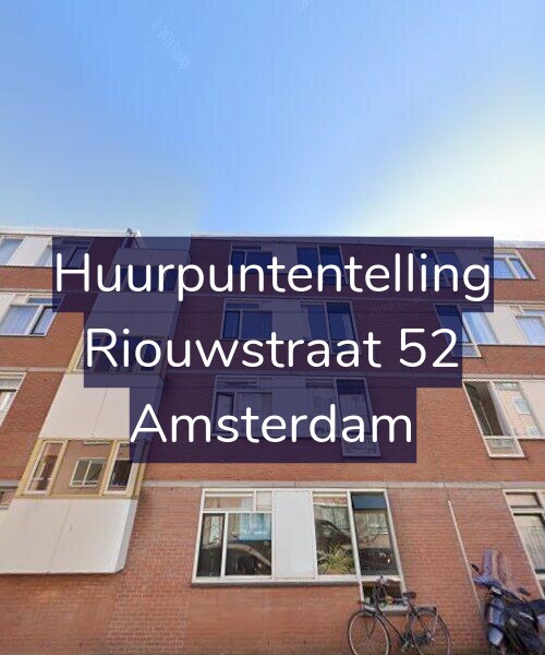 Foto gevel Huurpuntentelling voor Riouwstraat 52, Amsterdam