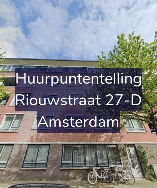Foto gevel Huurpuntentelling voor Riouwstraat 27-D, Amsterdam