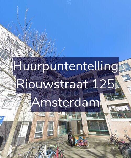 Foto gevel Huurpuntentelling voor Riouwstraat 125, Amsterdam