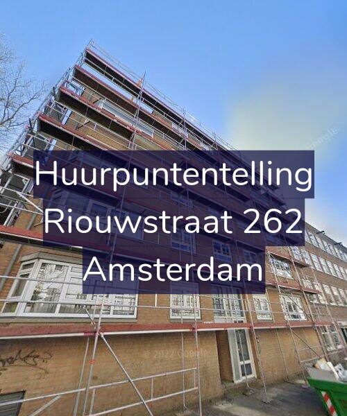 Foto gevel Huurpuntentelling voor Riouwstraat 262, Amsterdam