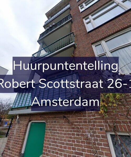 Foto gevel Huurpuntentelling voor Robert Scottstraat 26-1, Amsterdam