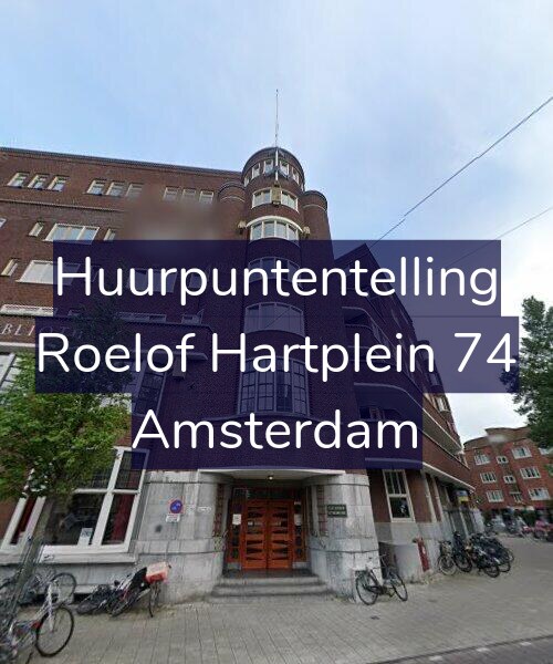 Foto gevel Huurpuntentelling voor Roelof Hartplein 74, Amsterdam