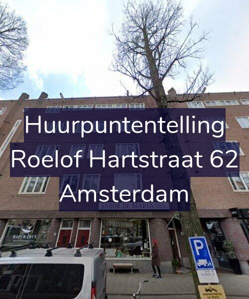 Foto gevel Huurpuntentelling voor Roelof Hartstraat 62, Amsterdam