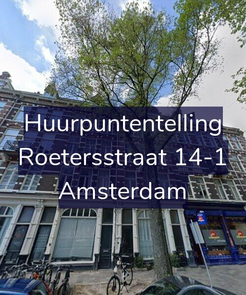 Foto gevel Huurpuntentelling voor Roetersstraat 14-1, Amsterdam