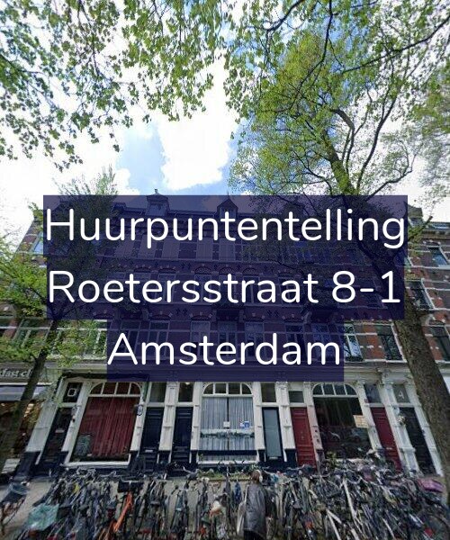 Foto gevel Huurpuntentelling voor Roetersstraat 8-1, Amsterdam