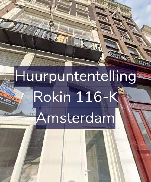 Foto gevel Huurpuntentelling voor Rokin 116-K, Amsterdam