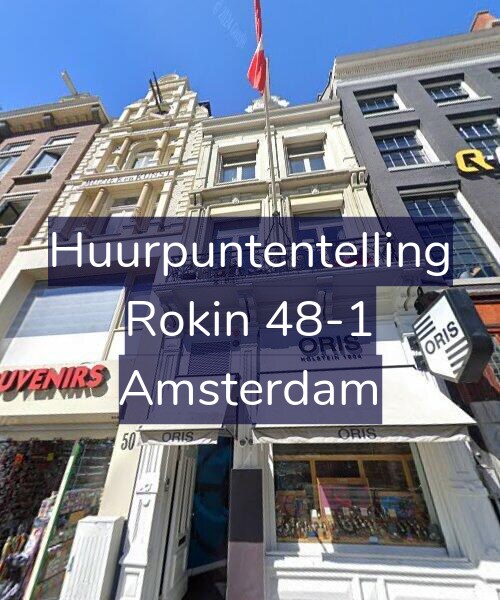 Foto gevel Huurpuntentelling voor Rokin 48-1, Amsterdam
