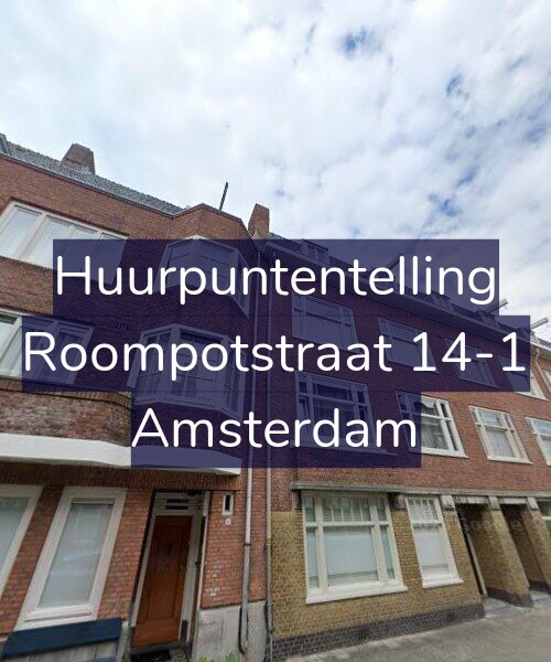 Foto gevel Huurpuntentelling voor Roompotstraat 14-1, Amsterdam