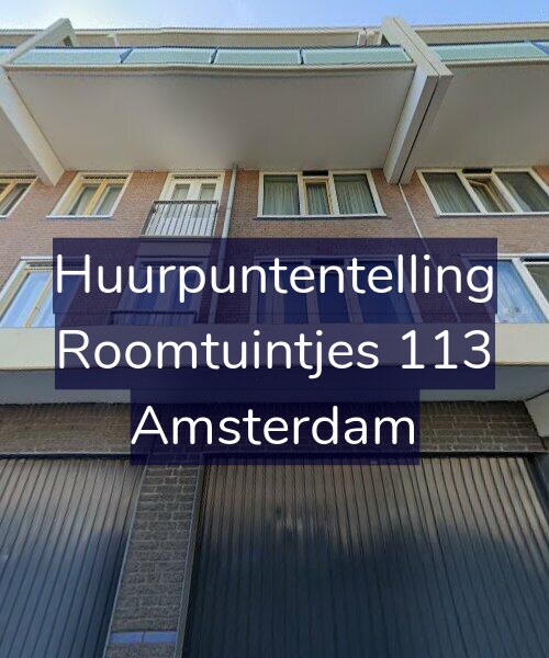 Foto gevel Huurpuntentelling voor Roomtuintjes 113, Amsterdam