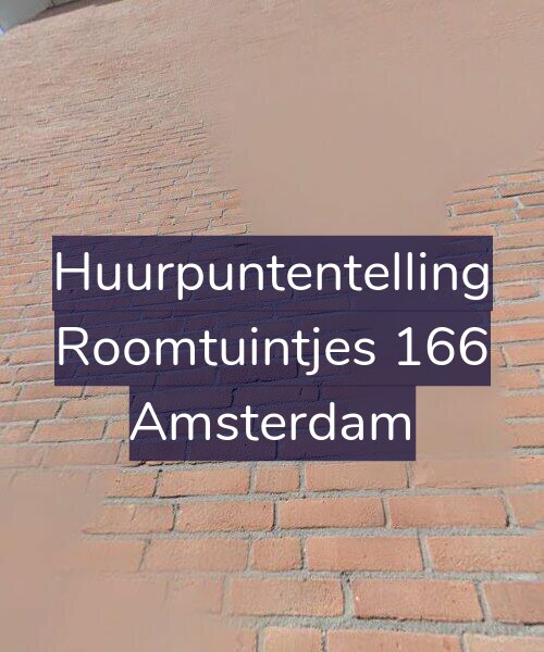 Foto gevel Huurpuntentelling voor Roomtuintjes 166, Amsterdam