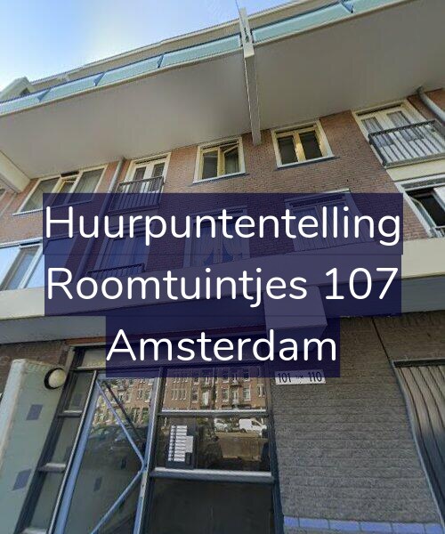 Foto gevel Huurpuntentelling voor Roomtuintjes 107, Amsterdam