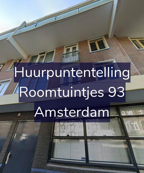Foto gevel Huurpuntentelling voor Roomtuintjes 93, Amsterdam
