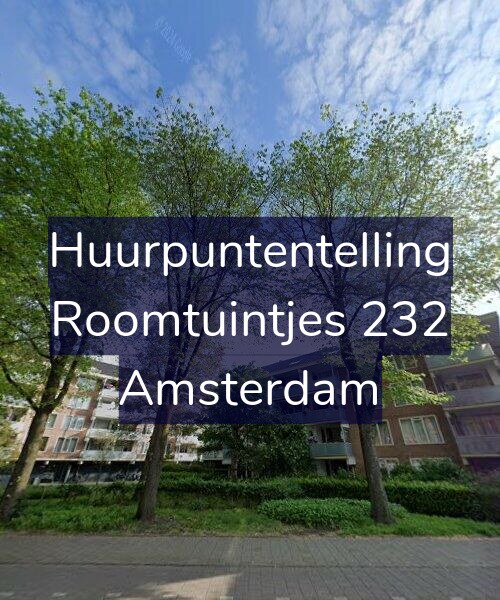 Foto gevel Huurpuntentelling voor Roomtuintjes 232, Amsterdam