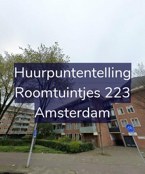 Foto gevel Huurpuntentelling voor Roomtuintjes 223, Amsterdam