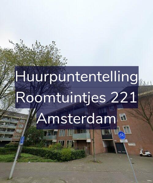 Foto gevel Huurpuntentelling voor Roomtuintjes 221, Amsterdam